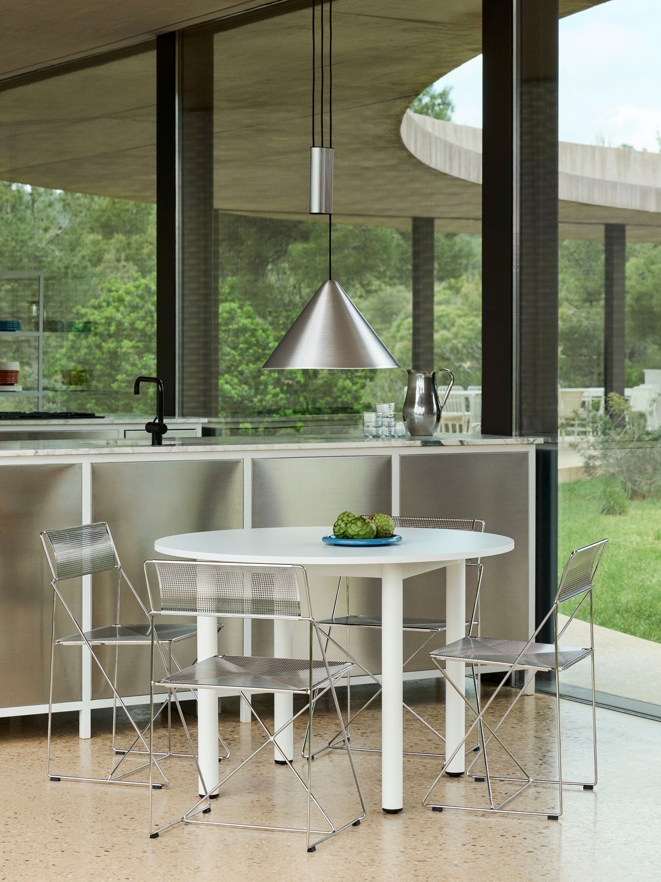 Compass Pendant 430 Pendelleuchte Aluminium brushed Hay