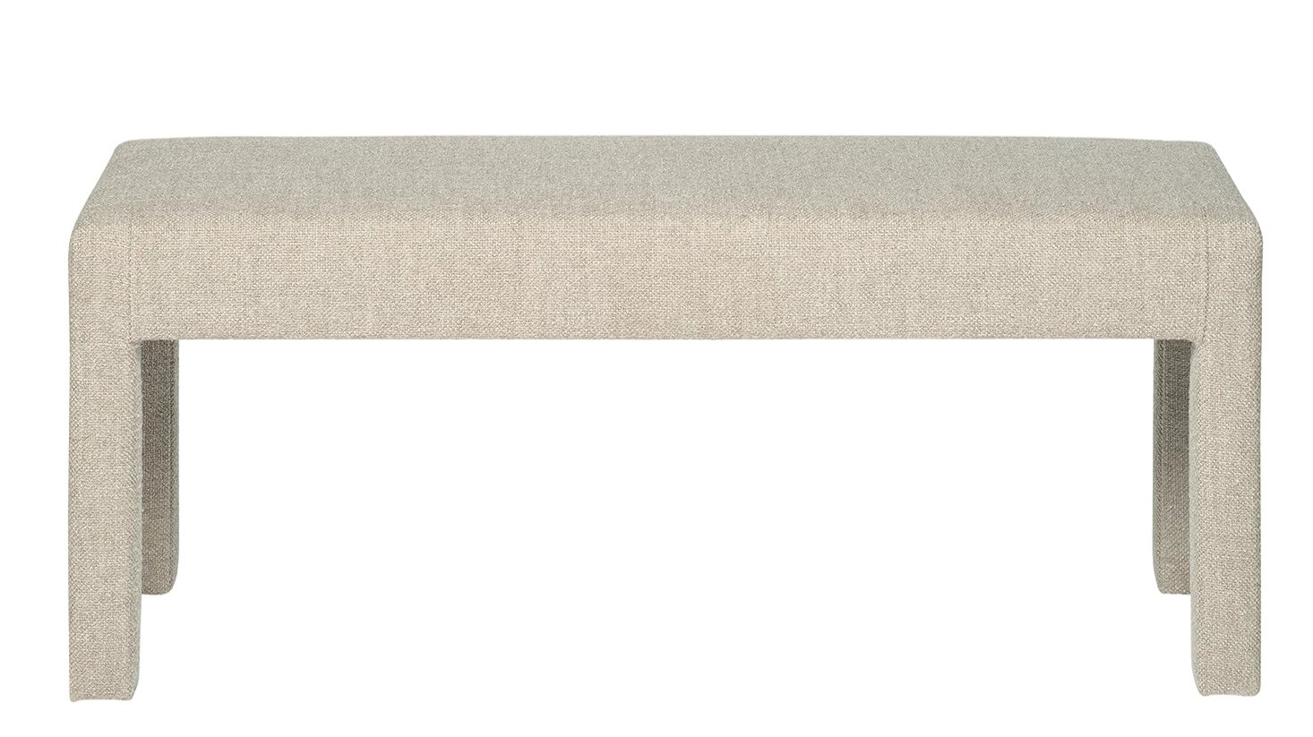 Beige Sitta Bank von Blomus, eine moderne 2-Sitzer Bank für Wohnzimmer und Flur.