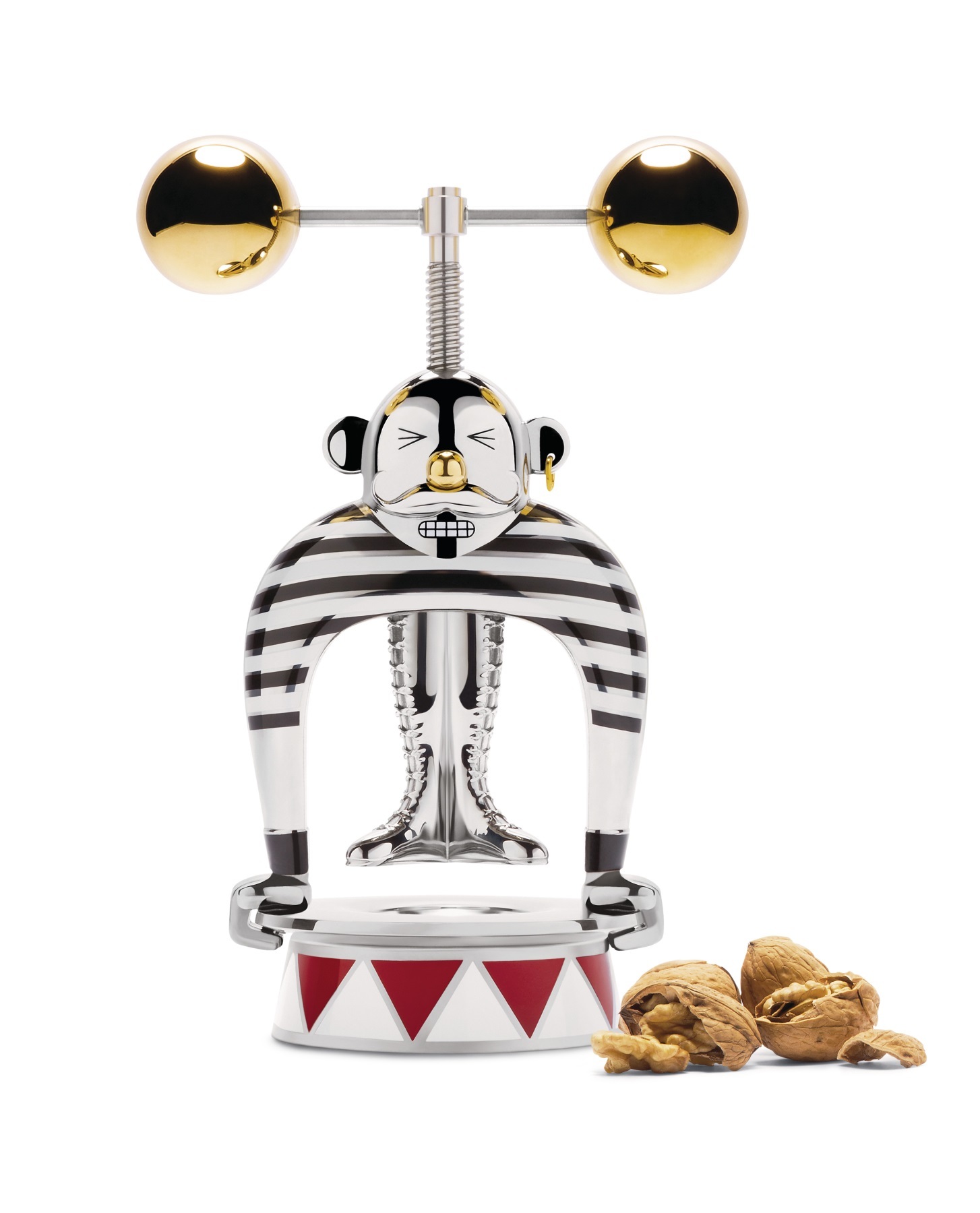 Alessi Circus Nussknacker "The Strongman" Limited Edition, dekorativer Nussknacker für Sammler und Designliebhaber.