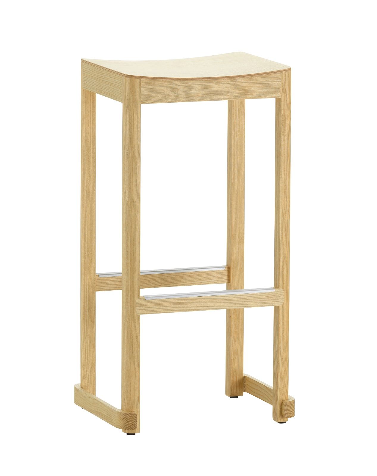 Artek Atelier Bar Stool aus hellem Holz, minimalistischer Hocker für Küche oder Bar.