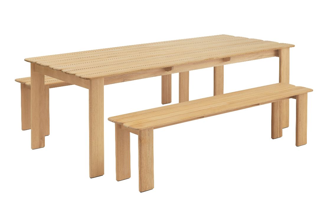 Assemble Bench Bank Teak Outdoor Muuto