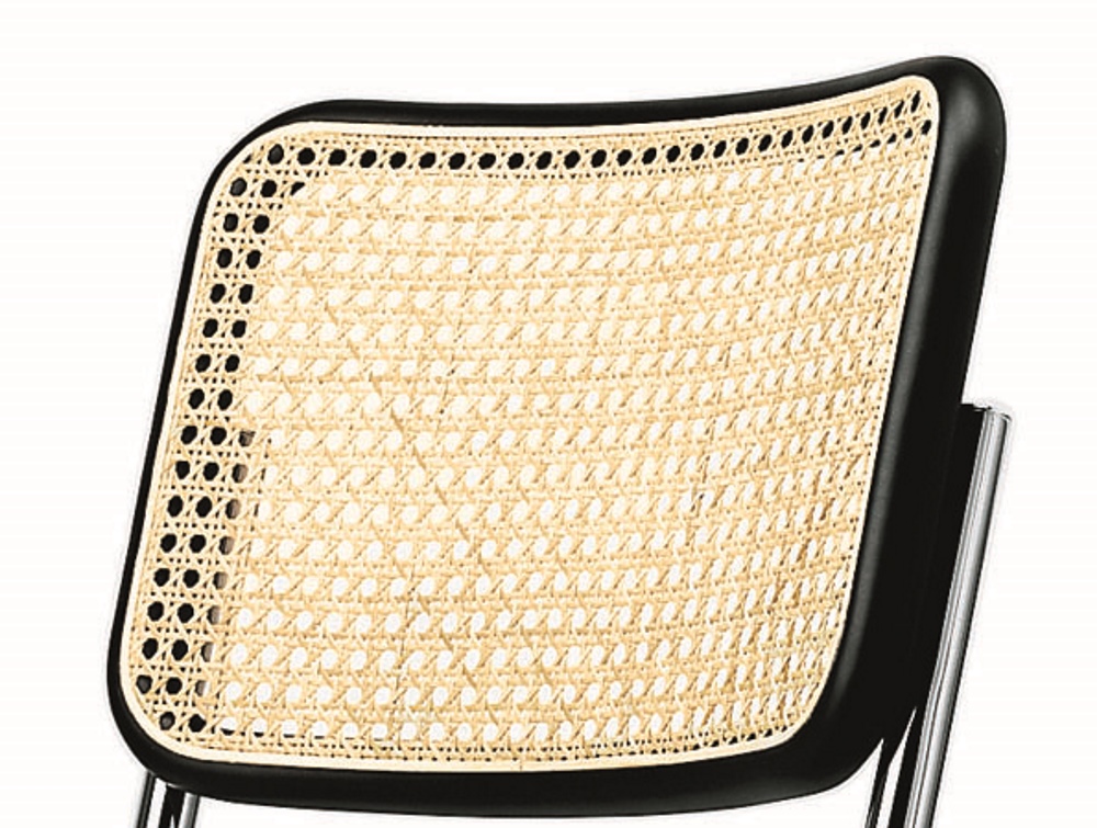 Lehne für Thonet Freischwinger S32 / S64 mit Wiener Geflecht als Ersatzteil.