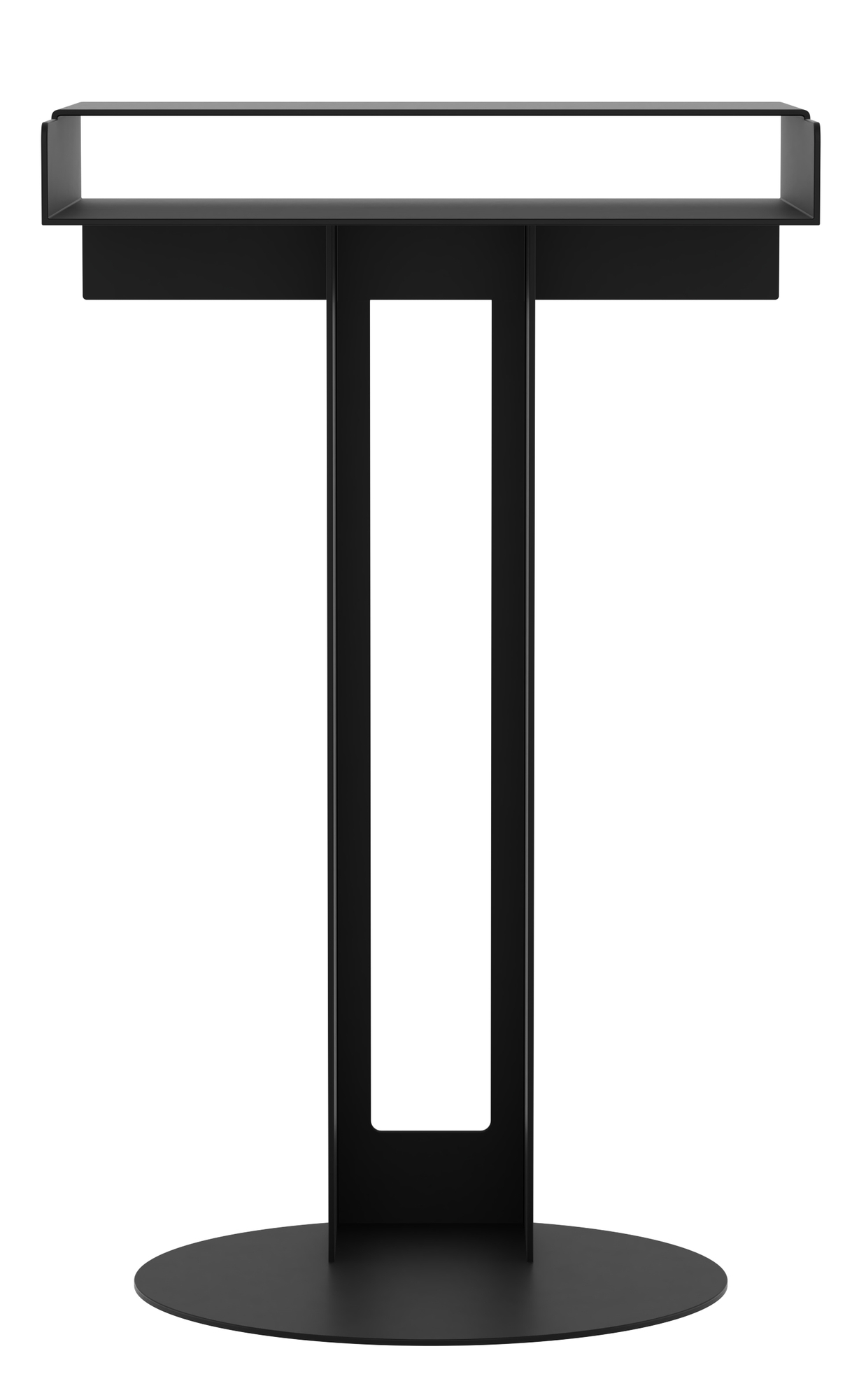 Schwarzer Meta Side Table Beistelltisch von New Tendency, moderner Nachttisch mit minimalistischem Design.