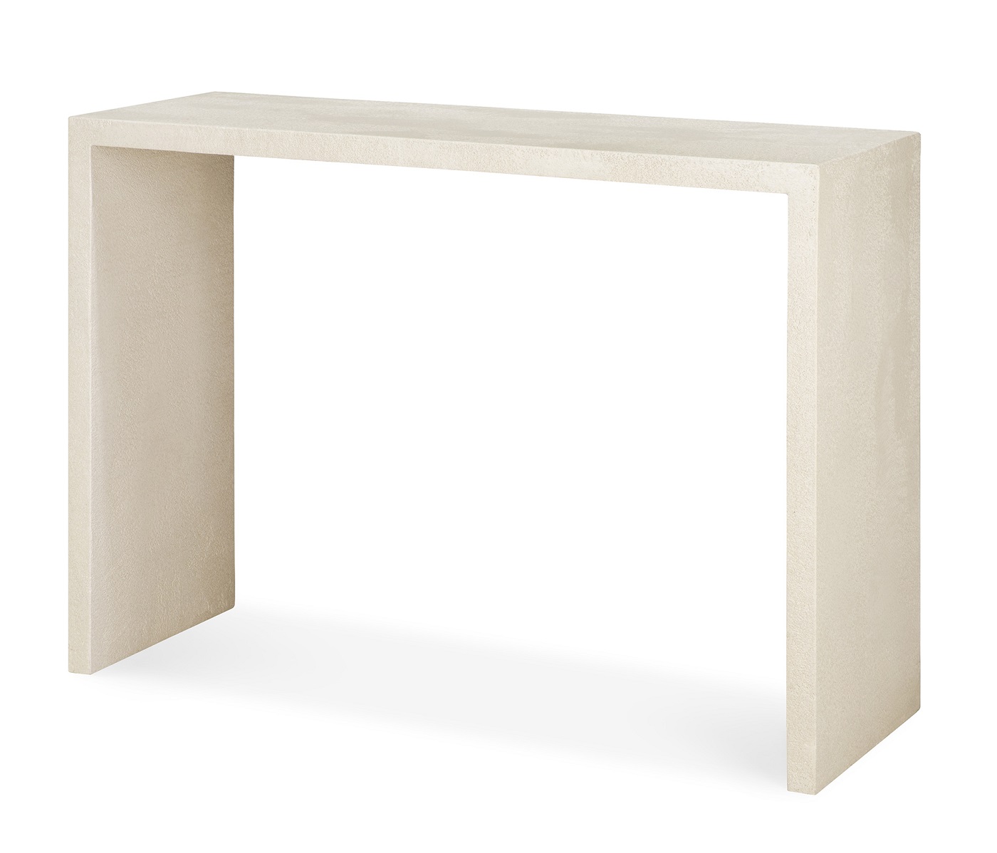Off White Konsole aus Mikrozement von Ethnicraft. Moderne, minimalistische Konsole für Flur oder Wohnzimmer.