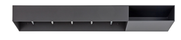 Horizontale, graue Schönbuch Garderobe mit fünf Haken und Ablagefach für Schlüssel und Accessoires.