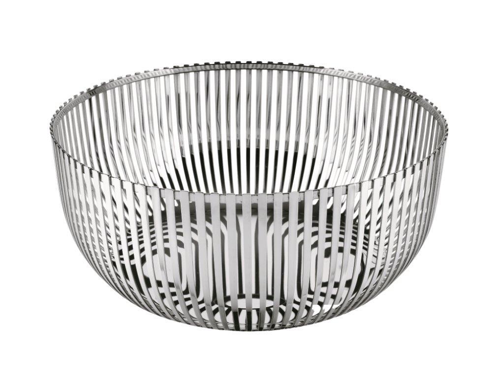 Alessi Obstschale PCH05/24 aus glänzendem Edelstahl, modernes Design für Küche und Esstisch.