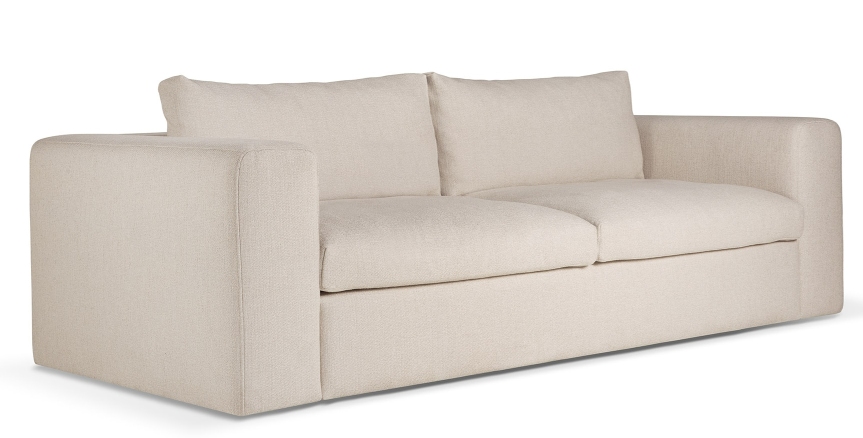 Mellow Sofa von Ethnicraft, 3-Sitzer in Beige. Modernes Sofa für Wohnzimmer und Lounge.