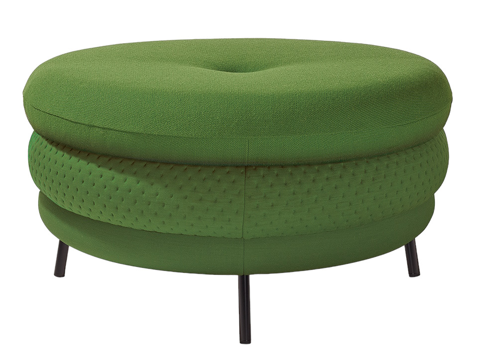 Fat Tom Pouf Lounge - Hocker Richard mit Beine Lampert Grün