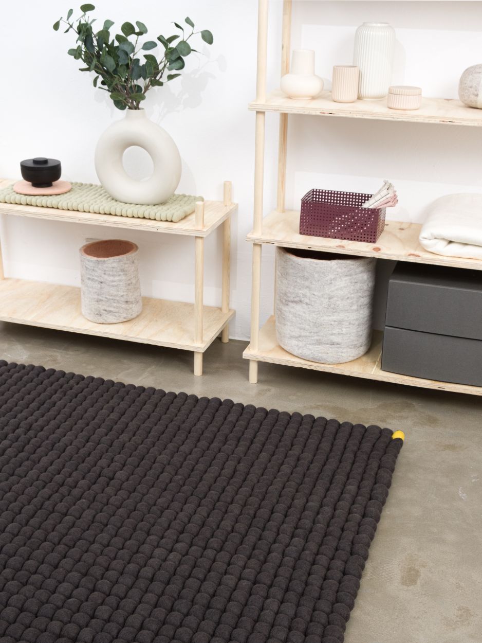 Big One Rechteckig Filzteppich 180 x 260 cm myfelt Anthrazit