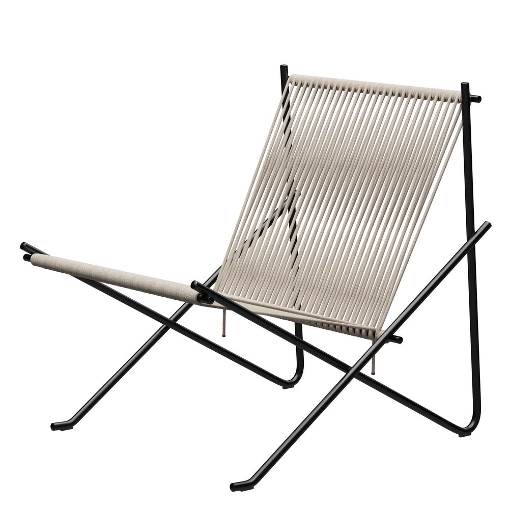 PK4 Lounge Chair pulverbeschichtet - Natur Fritz Hansen
