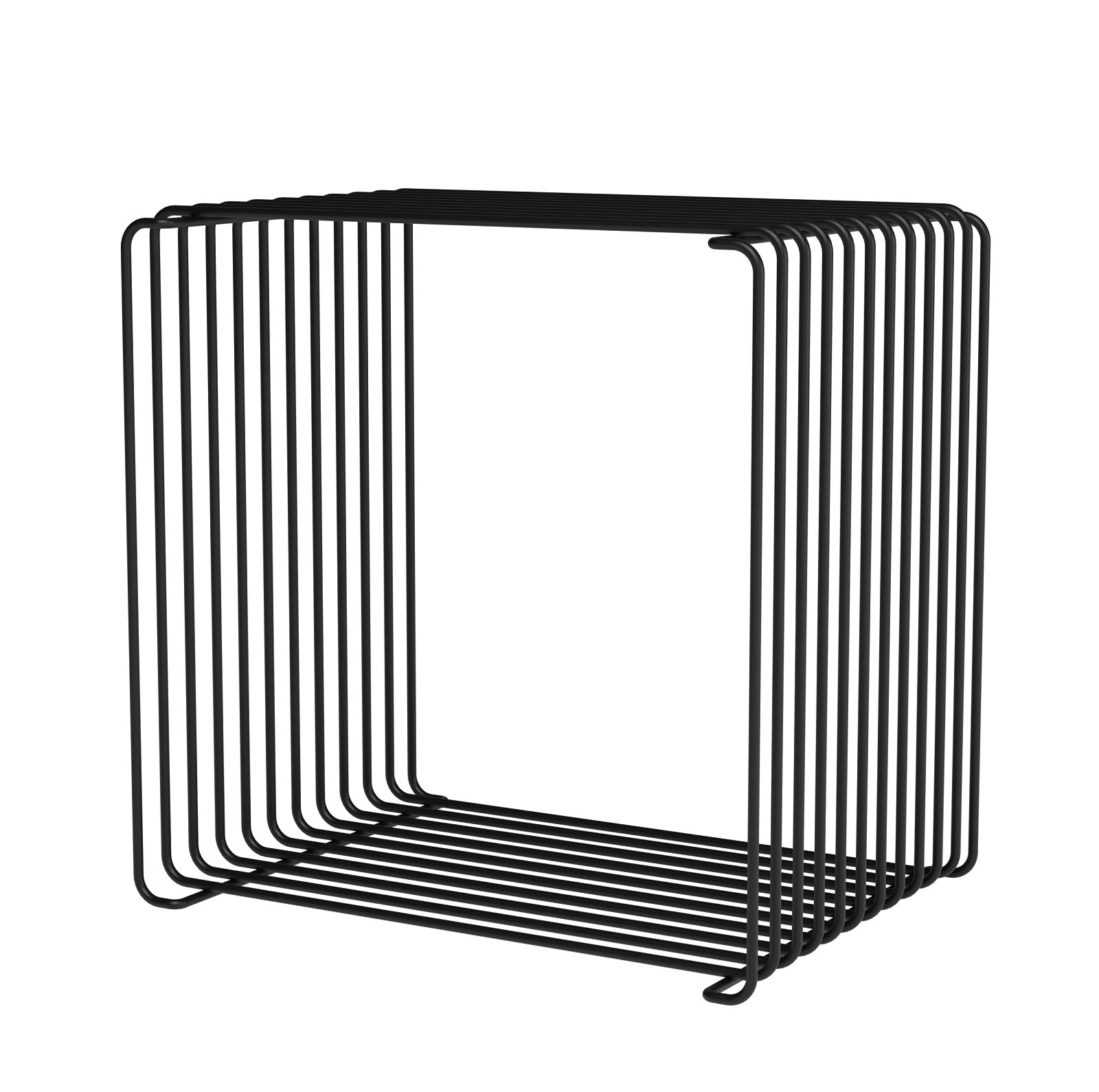 Schwarzes Panton Wire Cube Regal von Montana, minimalistisches Design für moderne Wohnräume.