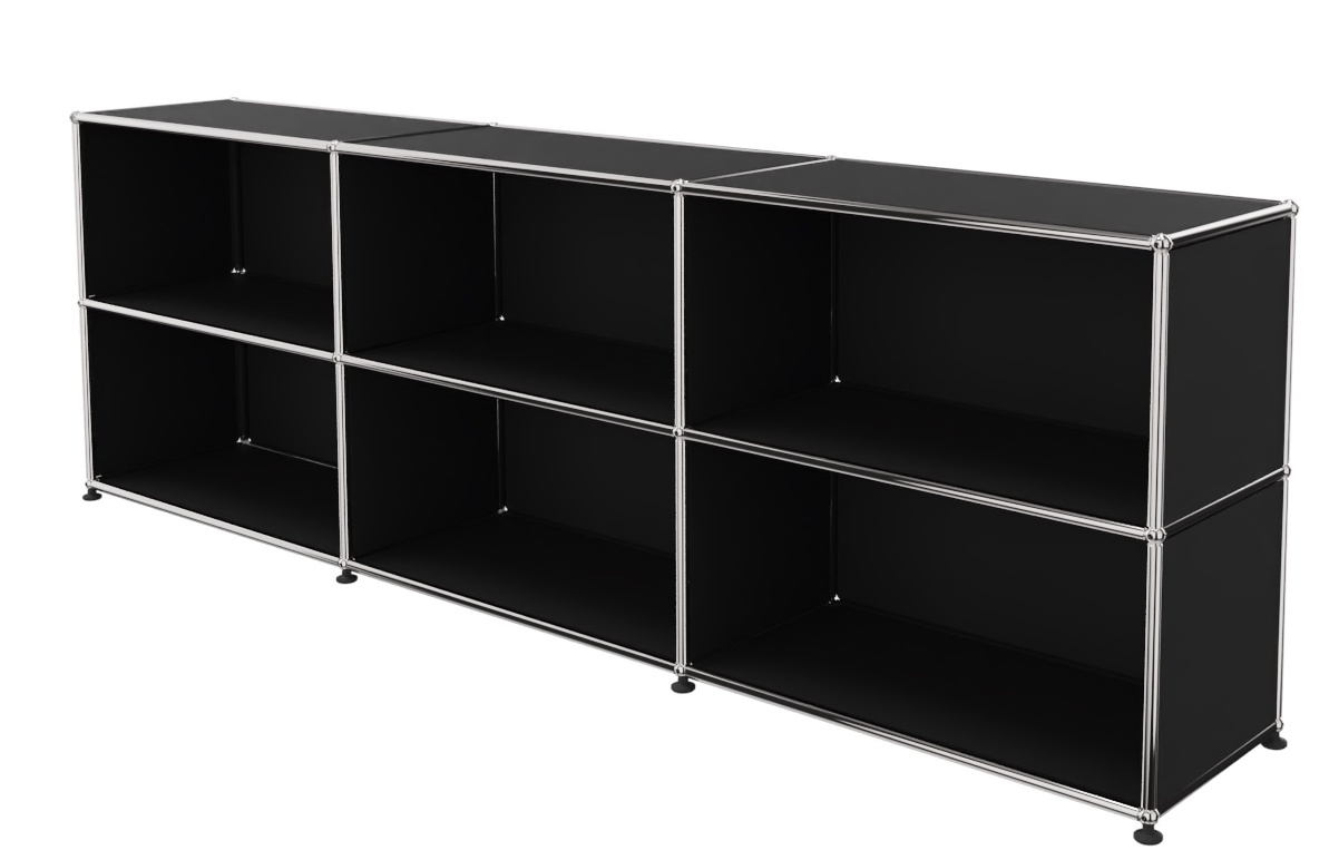 USM Haller Regal Offen breit Graphitschwarz - FAST DELIVERY