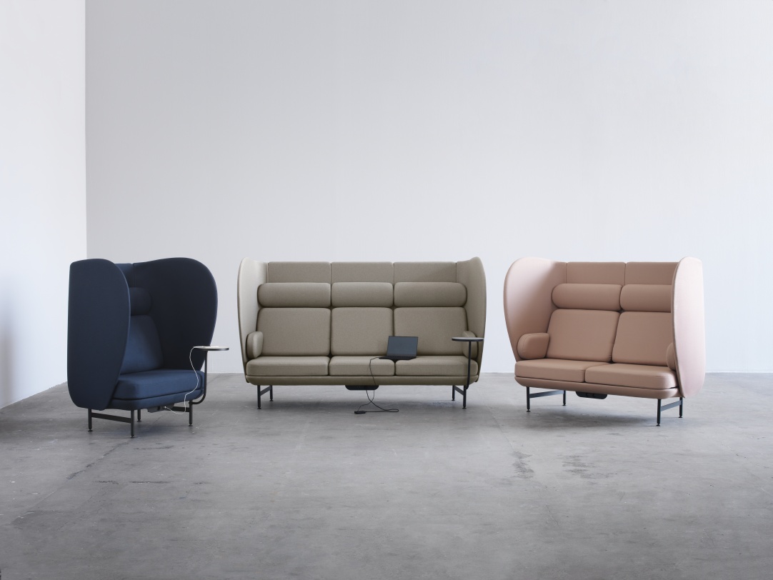 JH1002/JH1003 Plenum Sofa von Fritz Hansen: 2-Sitzer und 3-Sitzer in verschiedenen Farben. Hochwertige Büromöbel.