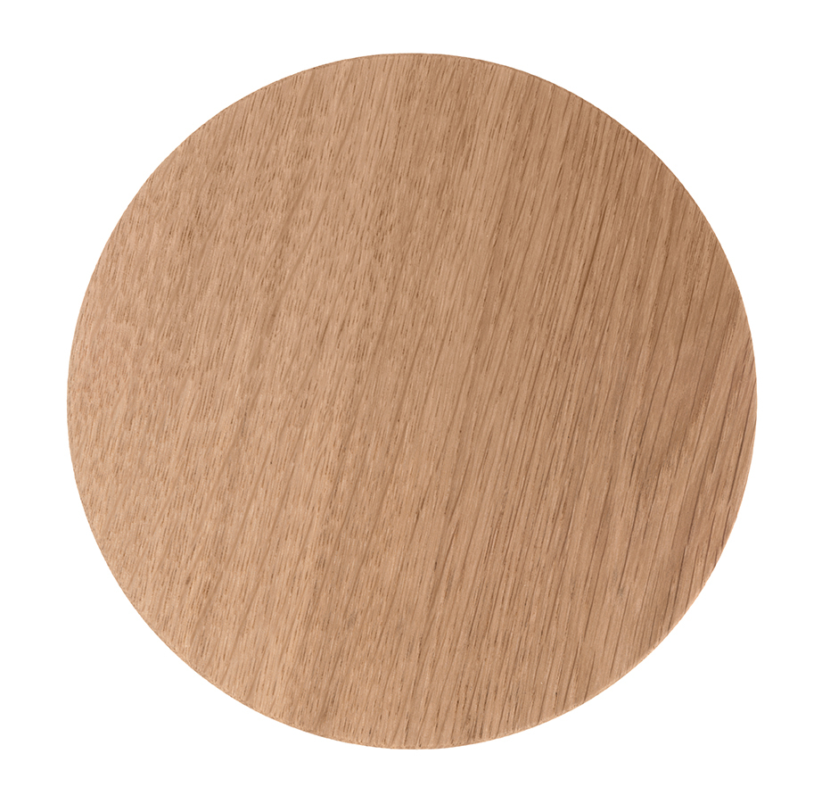 Schönbuch Disk Wandhaken: Runder, brauner Wandhaken aus Holz, ideal für Flur und Garderobe.