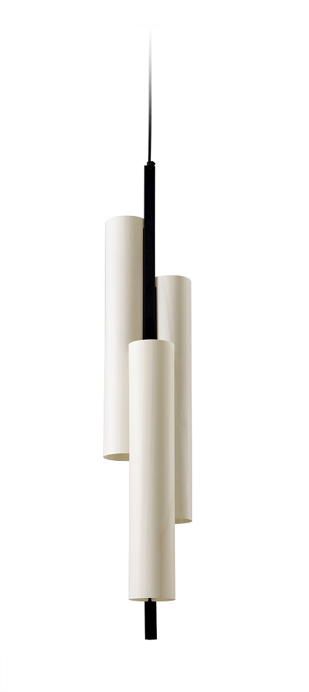 Black Note Triplet Suspension LED Pendelleuchte LZF Lamps Schwarz matt Elfenbeinweiß Dimmbar 0-10V