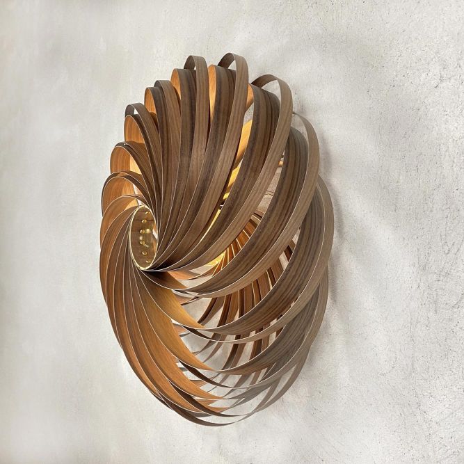 Veneria Wandleuchte Nussbaum Ø70 cm Gofurnit