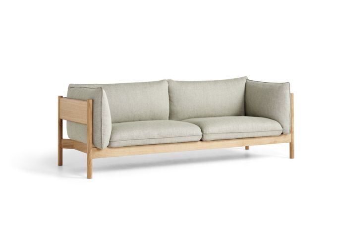 Arbour Eco 3-Sitzer-Sofa Re-wool 408 / Eiche geölt gewachst Hay