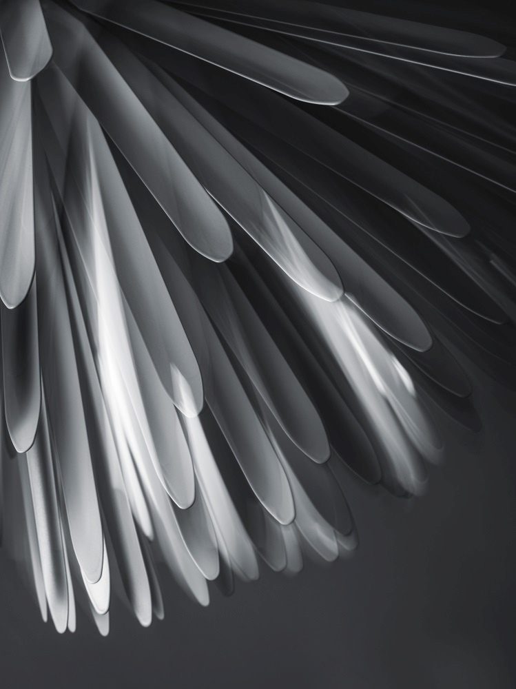 Detailaufnahme der Sun Light of Love Pendelleuchte von Foscarini, moderne LED Lampe.