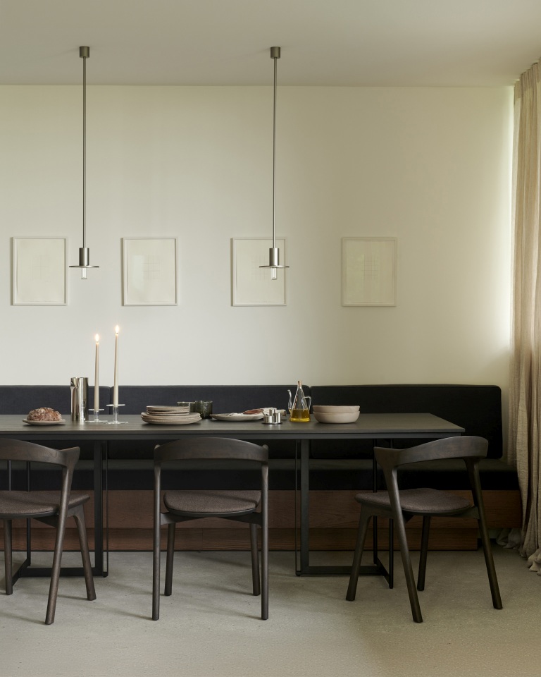 Bok Stuhl Eiche braun / Stoff Warm braun Ethnicraft