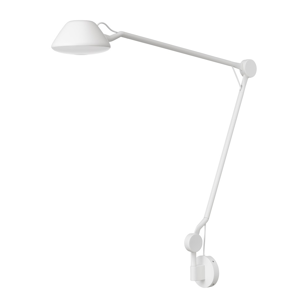 Weiße AQ01 Wandleuchte von Fritz Hansen: Moderne, verstellbare Designer-Wandlampe für stilvolle Beleuchtung.
