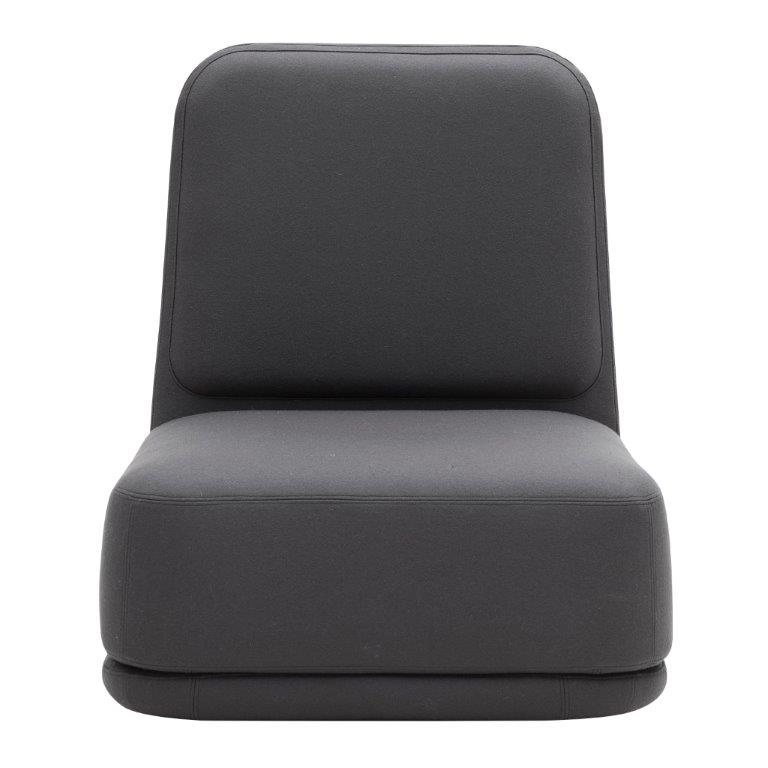 Grauer Standby Sessel von Softline, moderner Loungesessel für Wohnzimmer und Büro.