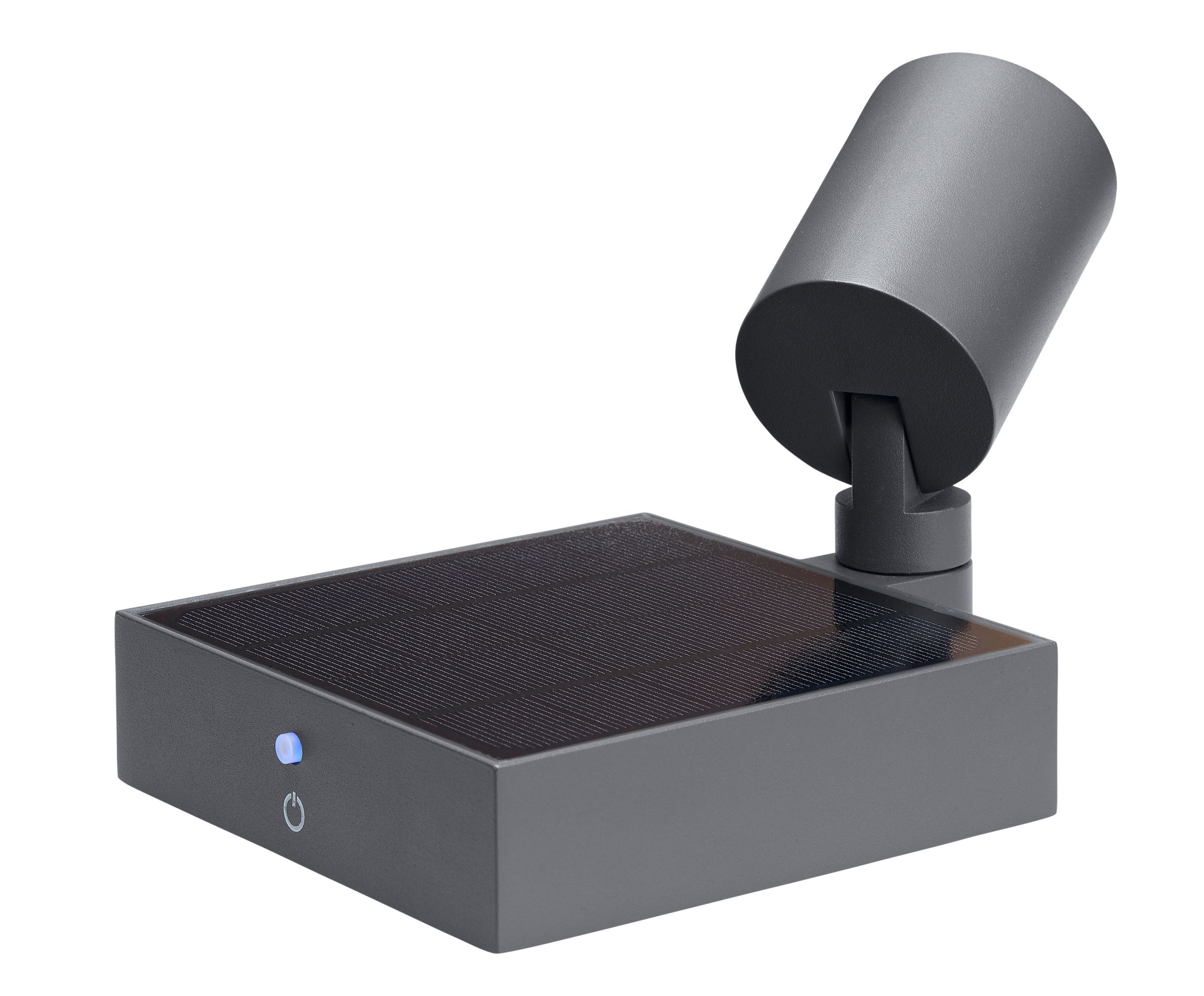 Spot.E Solar Gartenstrahler von Moree, graue Solarleuchte für den Garten, Außenbeleuchtung.