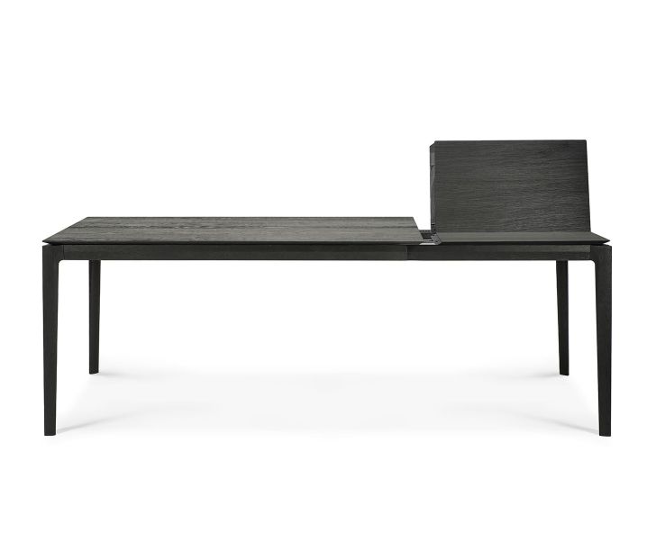 Bok Esstisch ausziehbar Eiche Schwarz von Ethnicraft, moderner Holztisch mit Ausziehfunktion für Esszimmer.