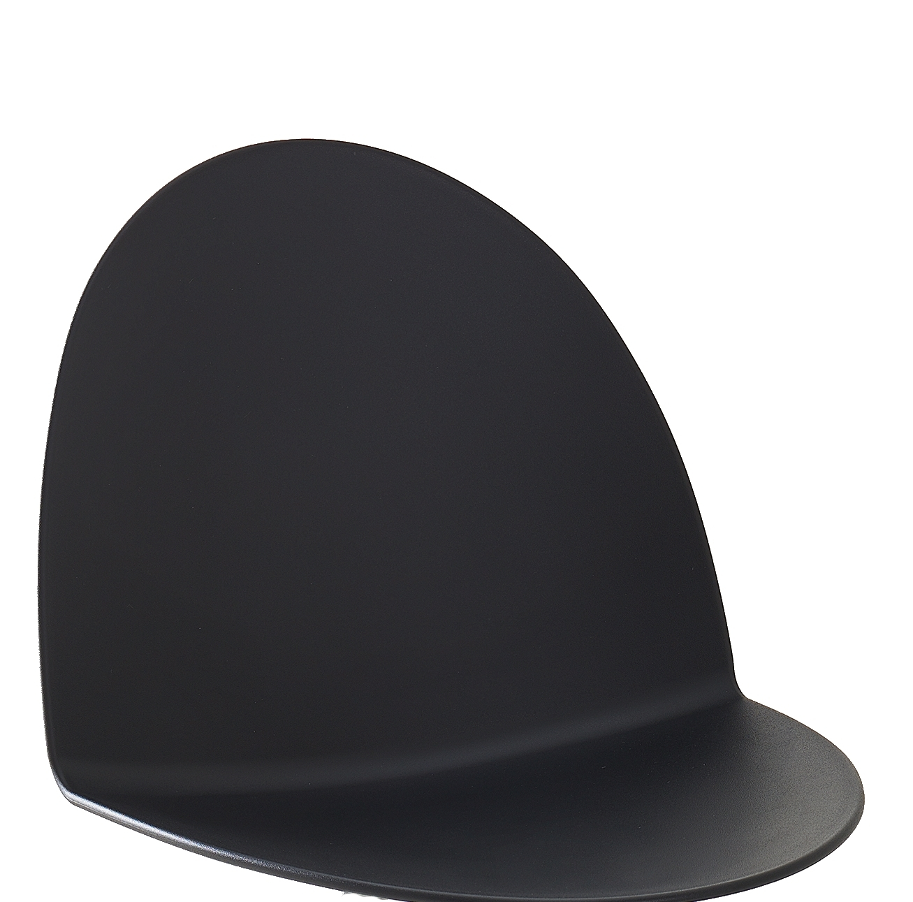 Detailaufnahme: Schwarzer Camel Barhocker von Segis mit Kufengestell, modernes Design für Küche und Bar.