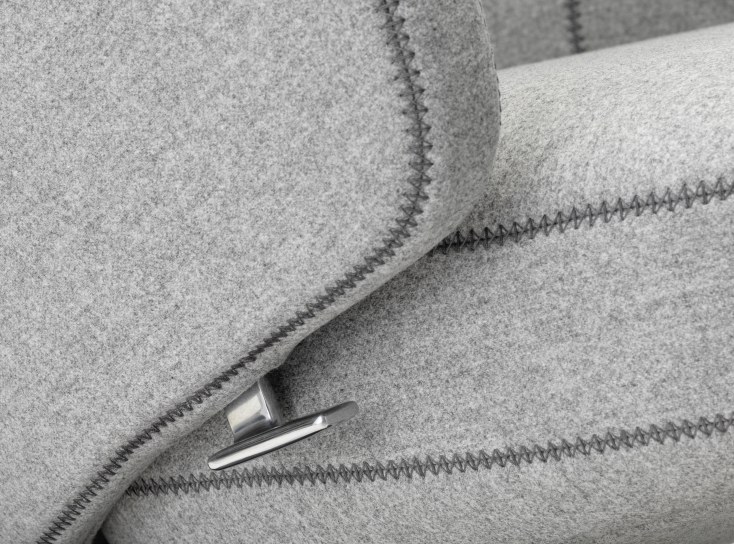 Grand Repos Sessel  + Ottoman Vitra Poliert  Cosy Kieselstein