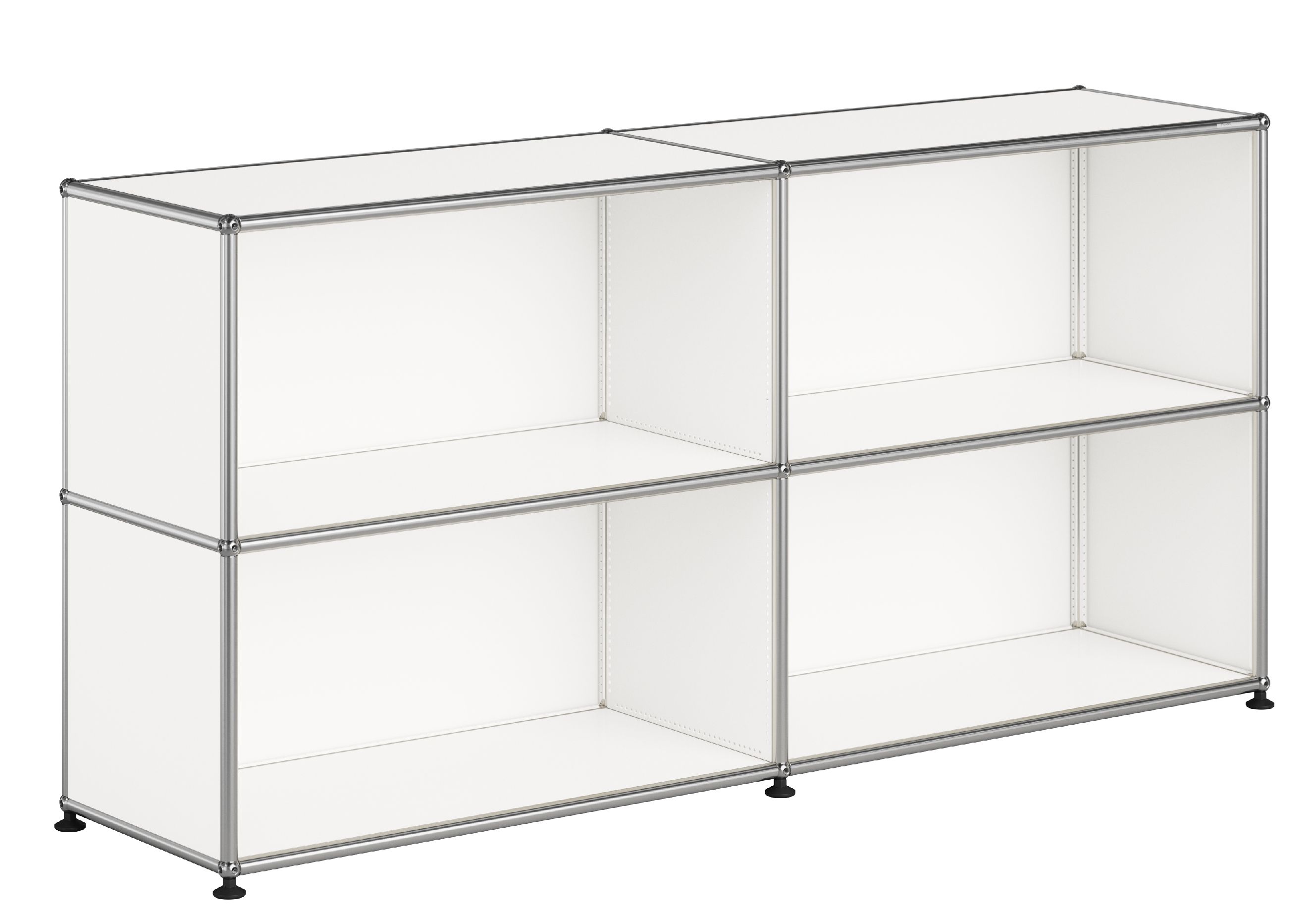 USM Haller Sideboard M67 offen mit vier Fächern Reinweiss