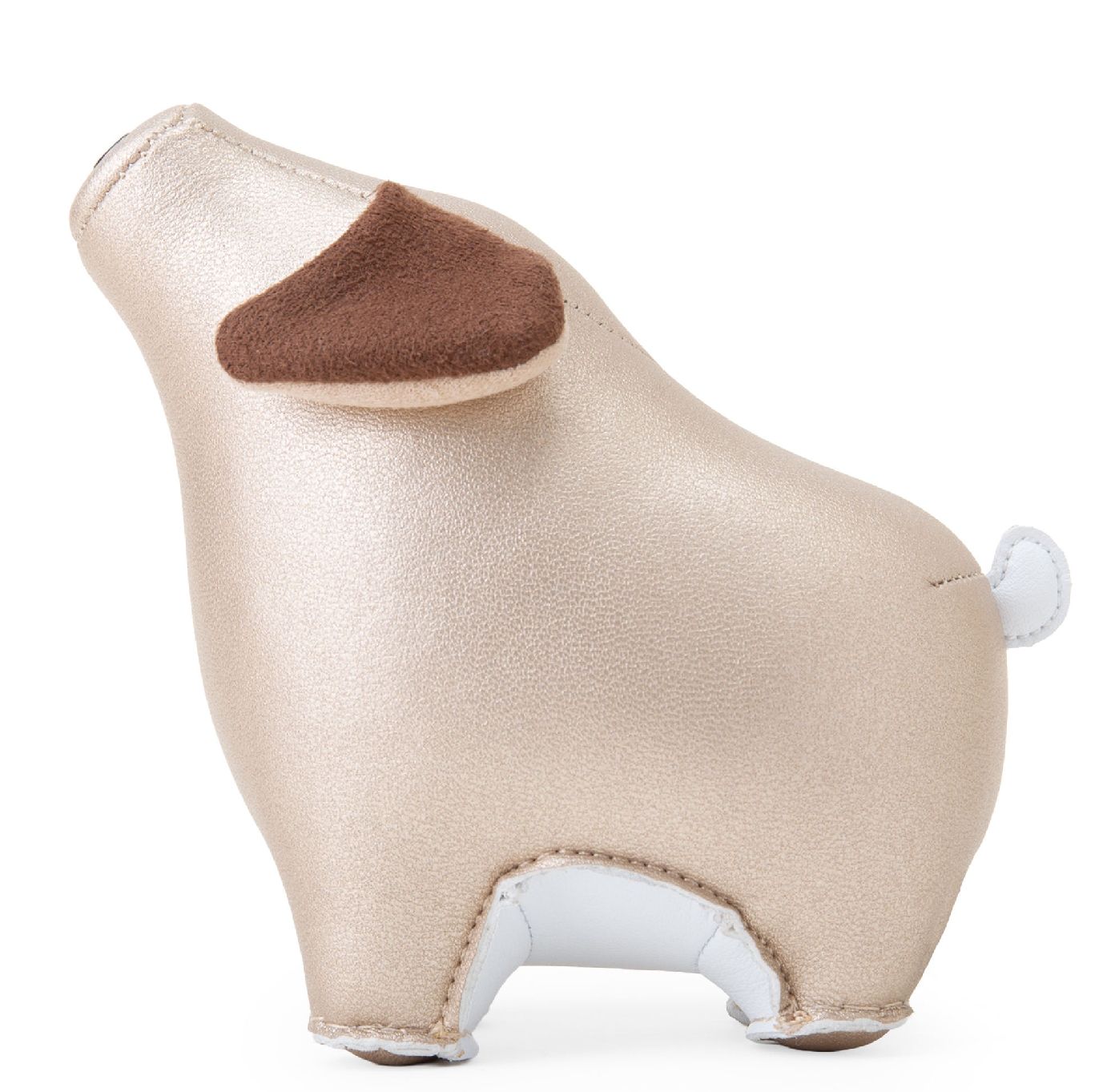 Buchstütze Schwein Piya Pearl Gold / Weiß Züny