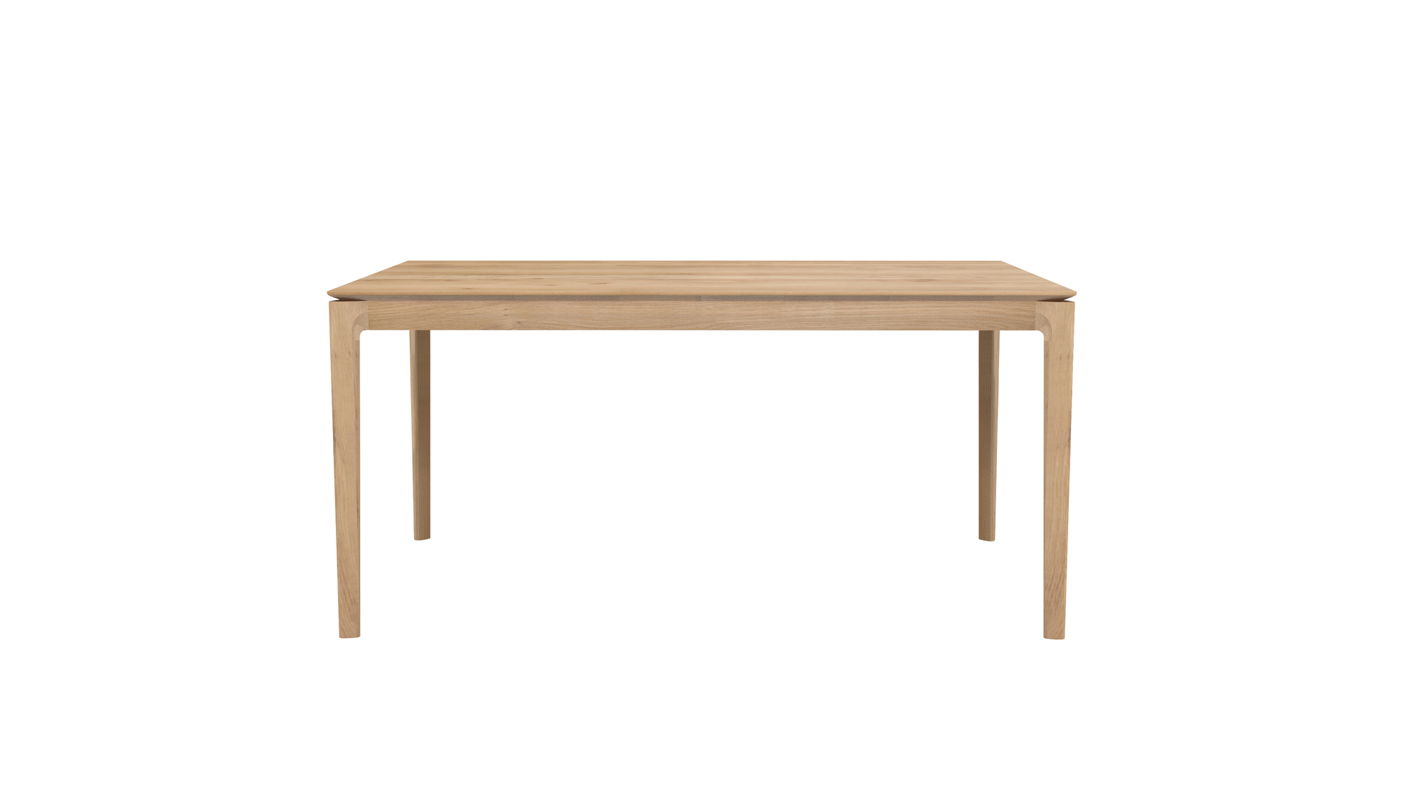 Ethnicraft Bok Esstisch aus Eiche, quadratisch, helle Holzfarbe, minimalistisches Design für Esszimmer.