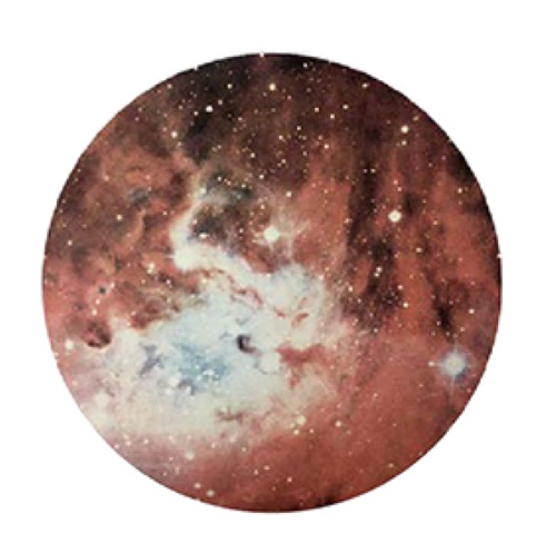 Galaxy Low Table: Runder, niedriger Tisch mit Galaxie-Muster von Moroso Diesel. Wohnzimmermöbel, Couchtisch.