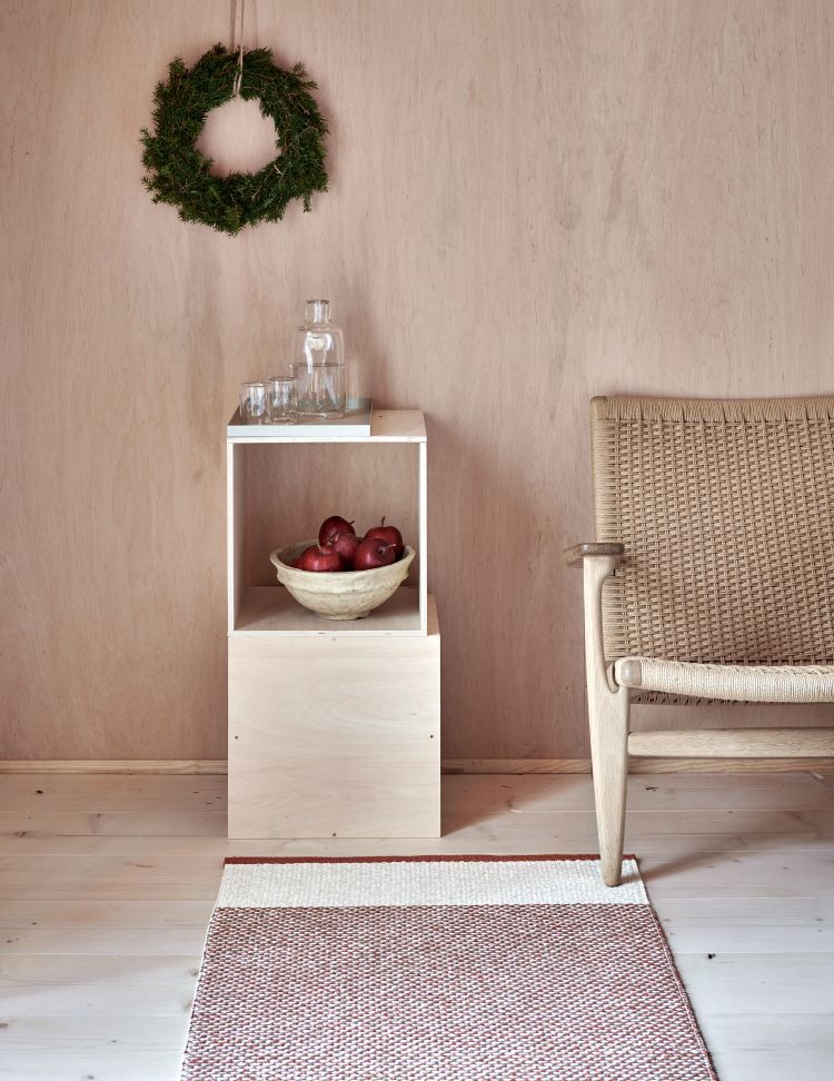 Edit Teppich 60 x 85 cm TAUBENBLAU / RAUCHBLAU / STONE Pappelina EINZELSTÜCK