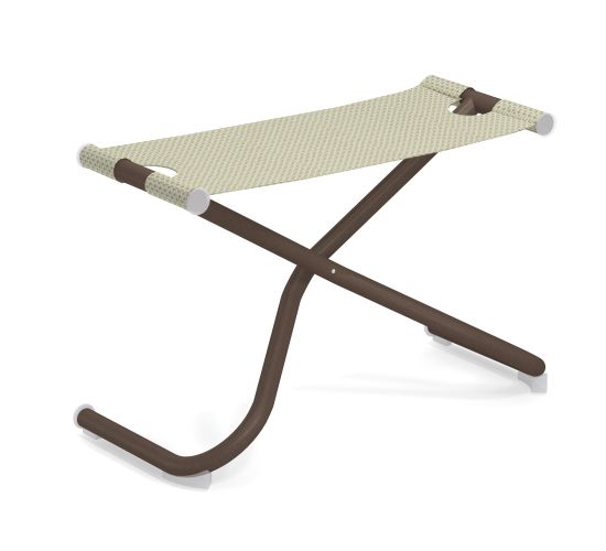 Snooze Sitzpouf in Indian Braun und Beige: Leichter, klappbarer Hocker für drinnen und draußen.