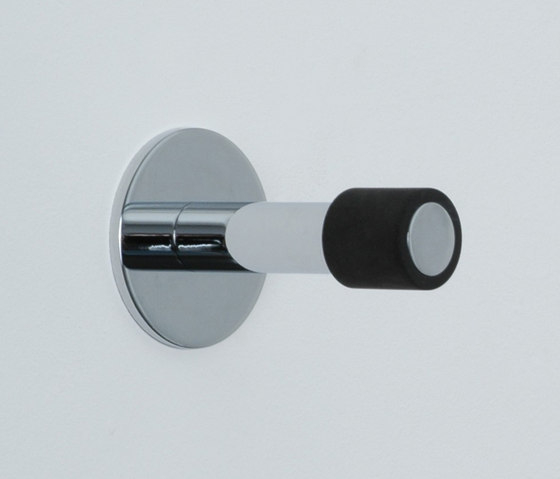 Port Wandhaken: Moderner Kleiderhaken aus Chrom und Schwarz für Bad und Flur.