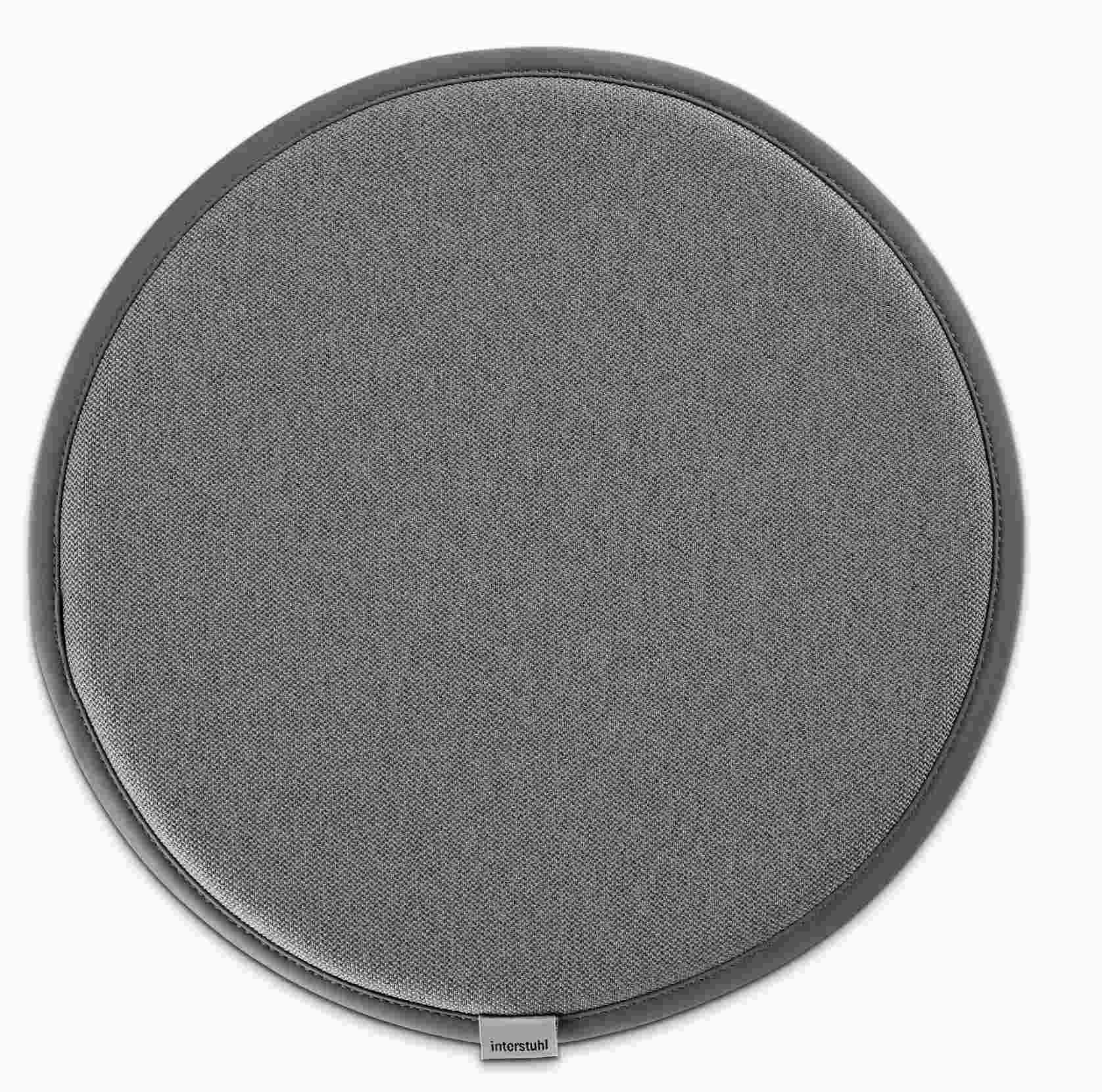 Graues Interstuhl Sitzkissen für Up Hocker, runde Form, Textiloberfläche für bequemes Sitzen.