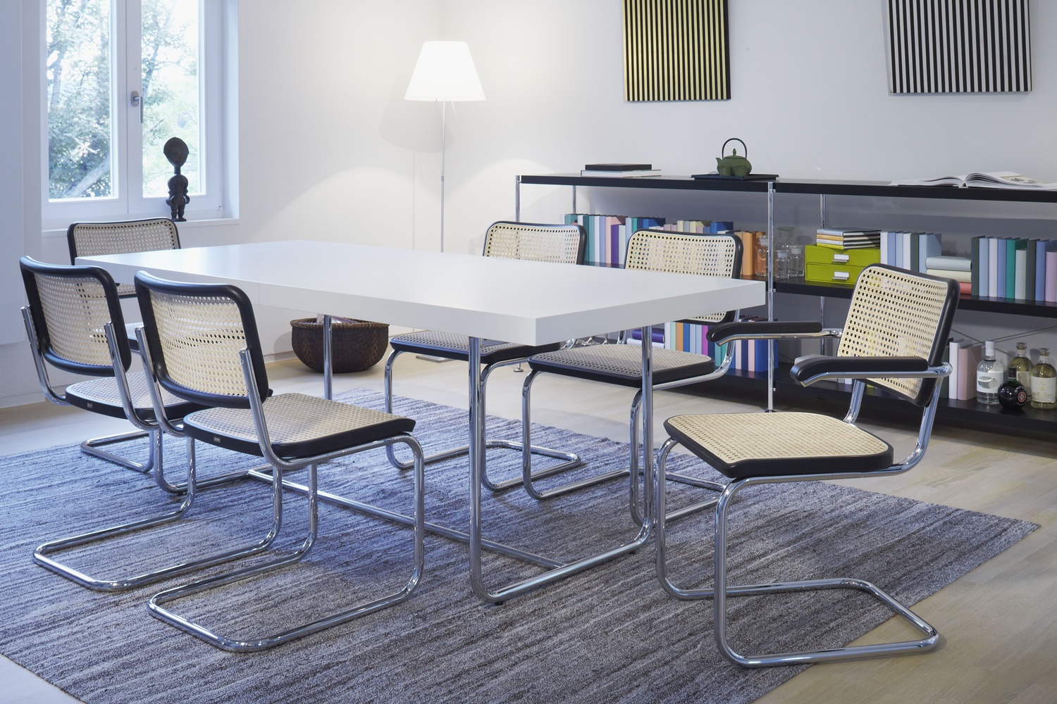 S 32 V Stahlrohr Klassiker Freischwiger CHROM/NATUR Thonet VORZUGSKOMBINATION