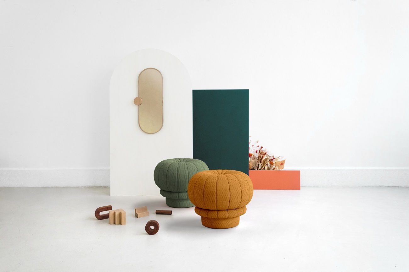 Claudie Pouf Hocker Hartô