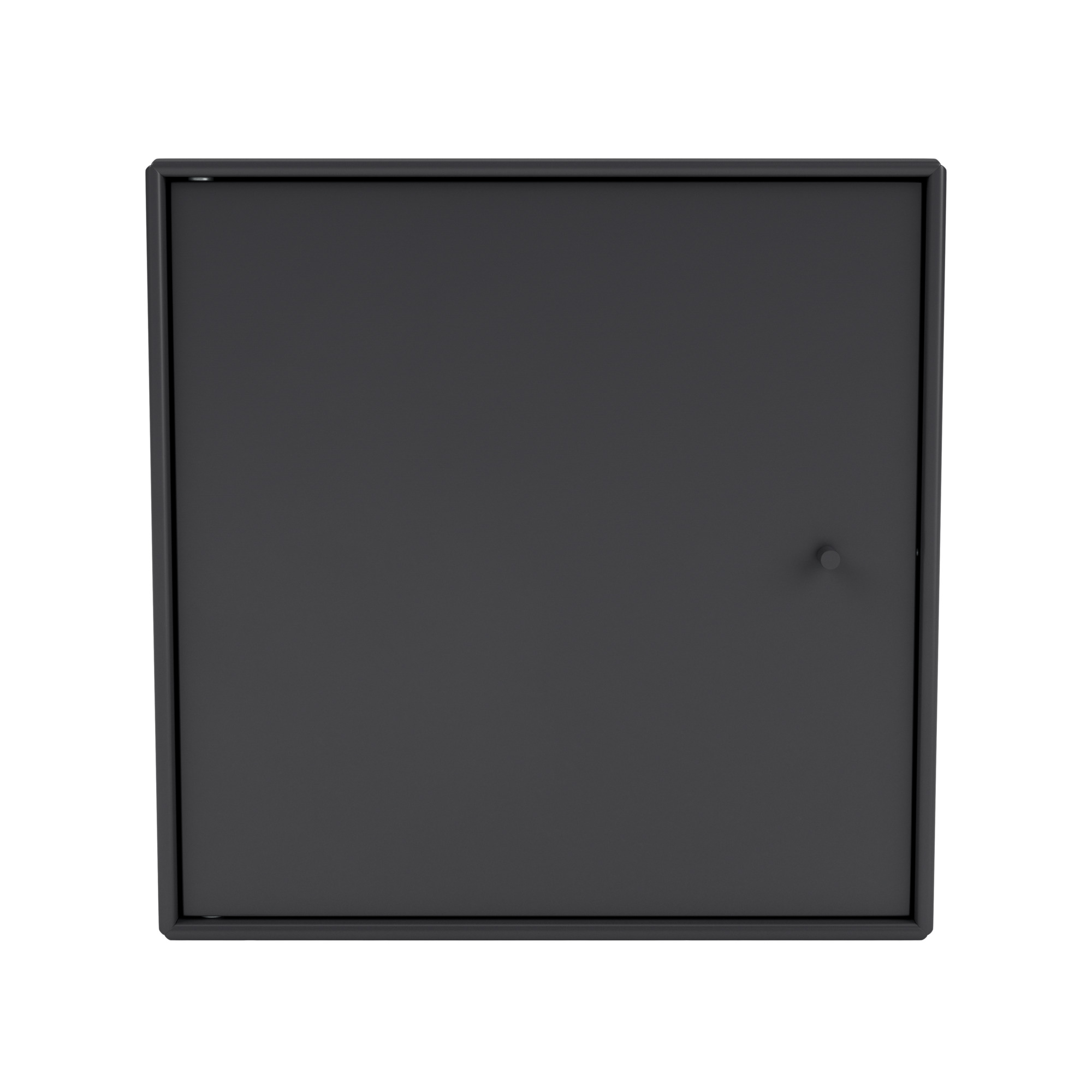 Schwarzes Montana Mini Modul mit Tür, modernes Design für stilvolle Aufbewahrung im Wohnbereich.