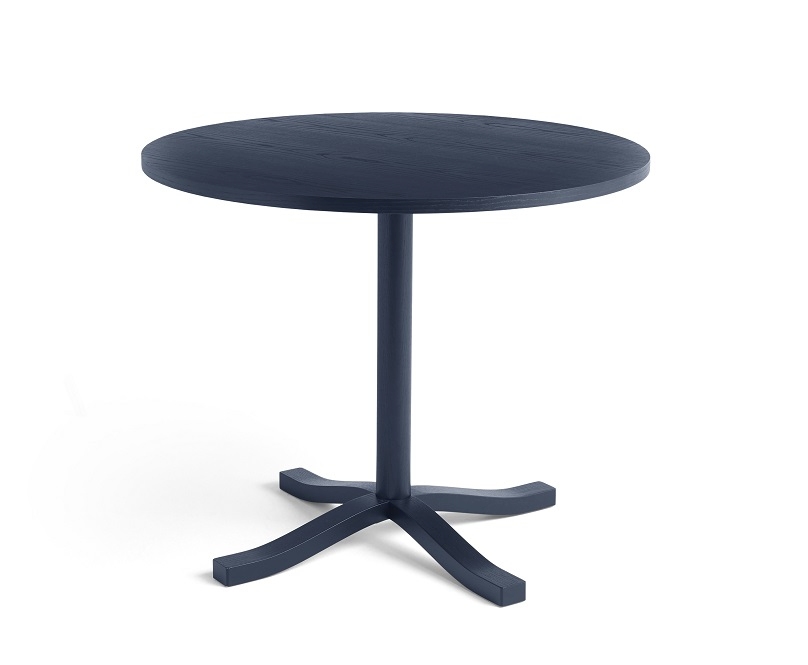 Pastis Table Tisch Hay Esche Stahlblau Ø90