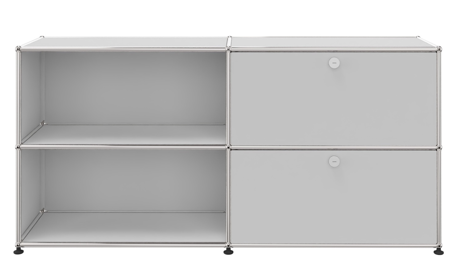 USM Haller Sideboard 2 Offen / 2 Klappen Rechts Reinweiß - FAST DELIVERY