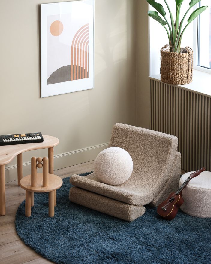 Mond Kindersessel Teddystoff Wigiwama