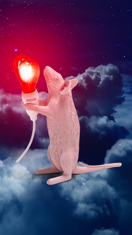 Mouse Lamp Step Love Edition USB Tischleuchte Seletti