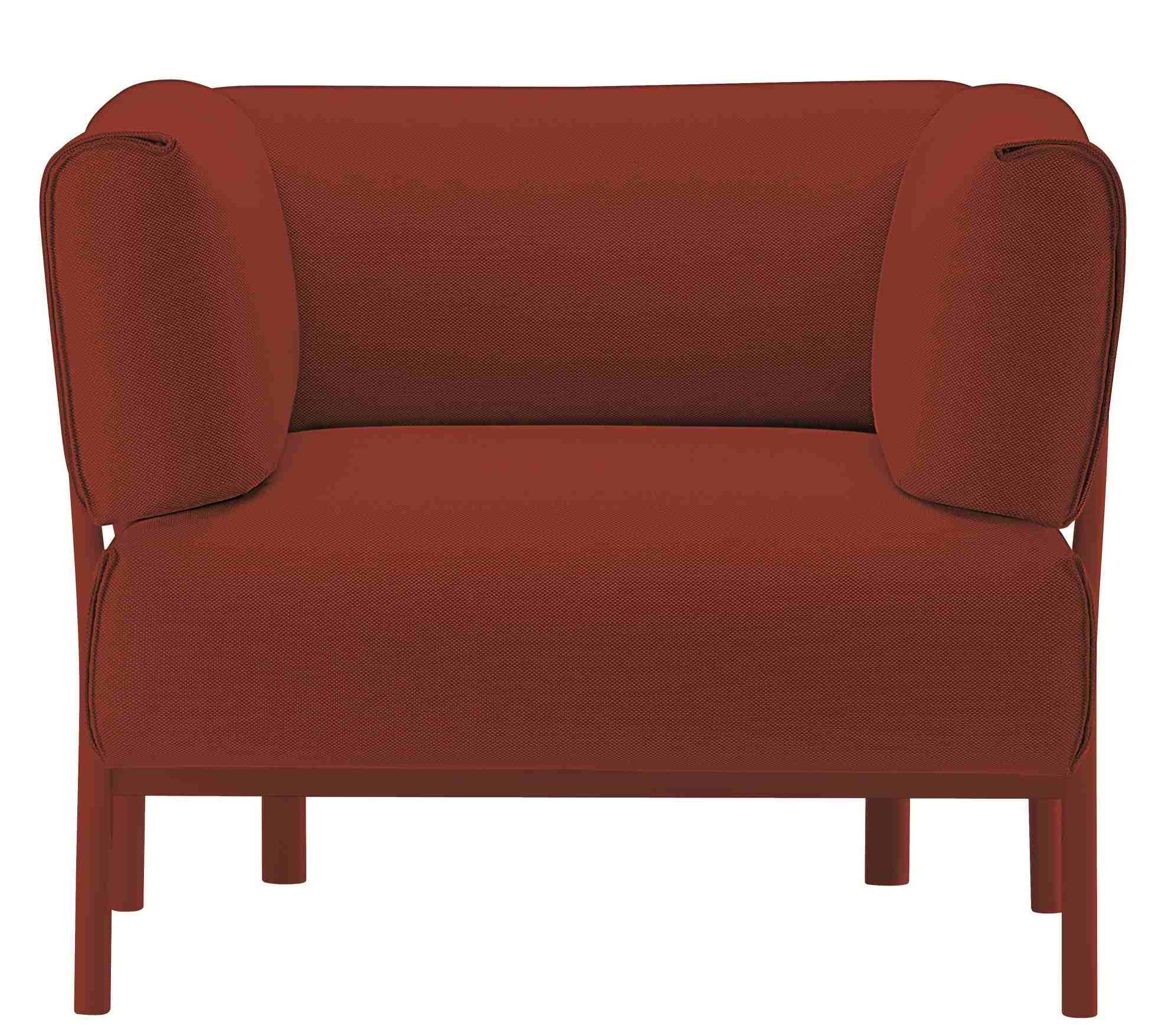 Eleven Sessel in Rot von Alias: Moderner Polstersessel mit Armlehnen für Wohnzimmer und Büro.