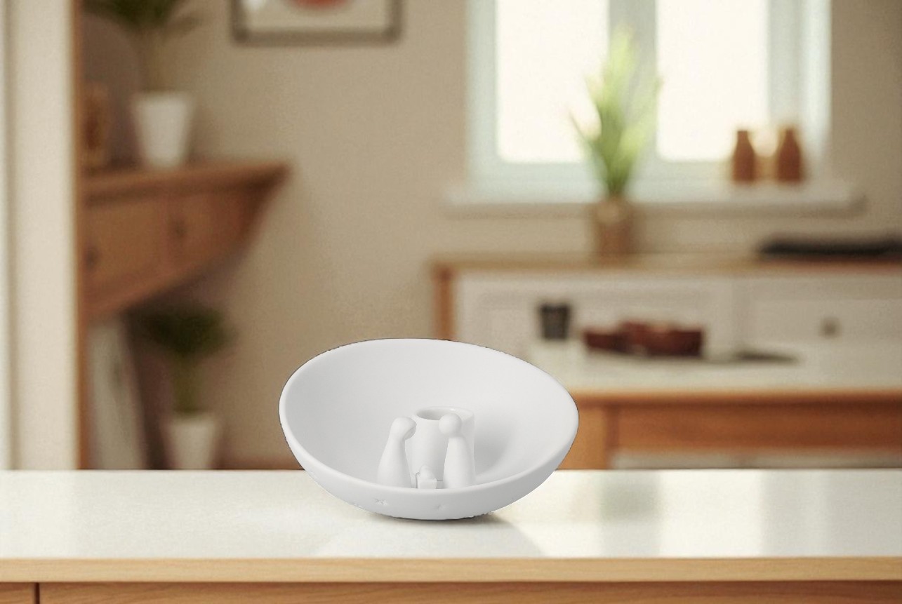 Kerzenschale Krippe klein Räder