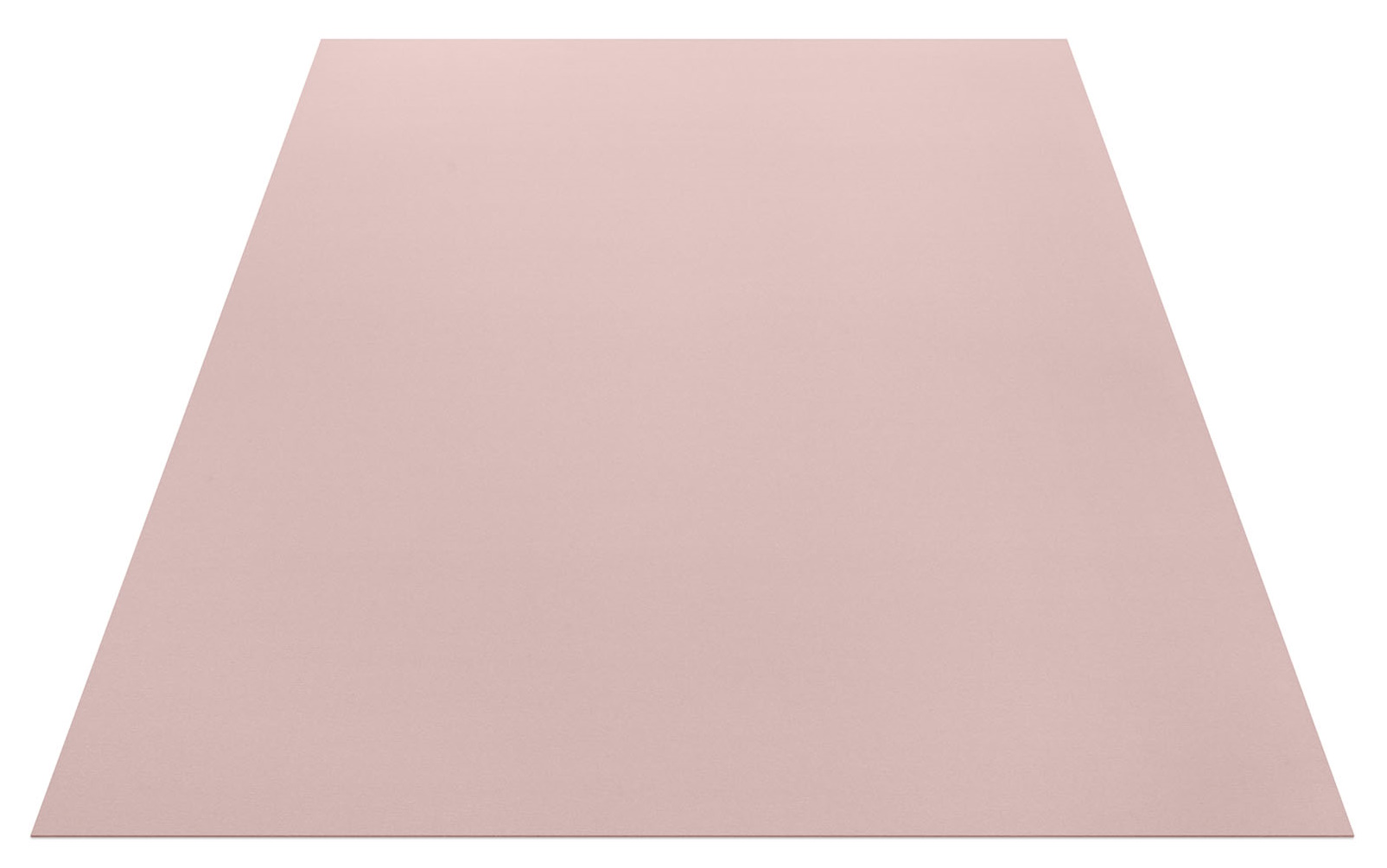 Rechteckiger, puderfarbener Teppich (140x200 cm) von Hey Sign, einfarbig und schlicht für Wohnzimmer und Schlafzimmer.