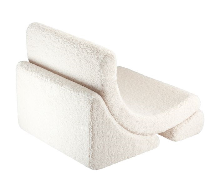 Mond Kindersessel Teddystoff Cremeweiß Wigiwama