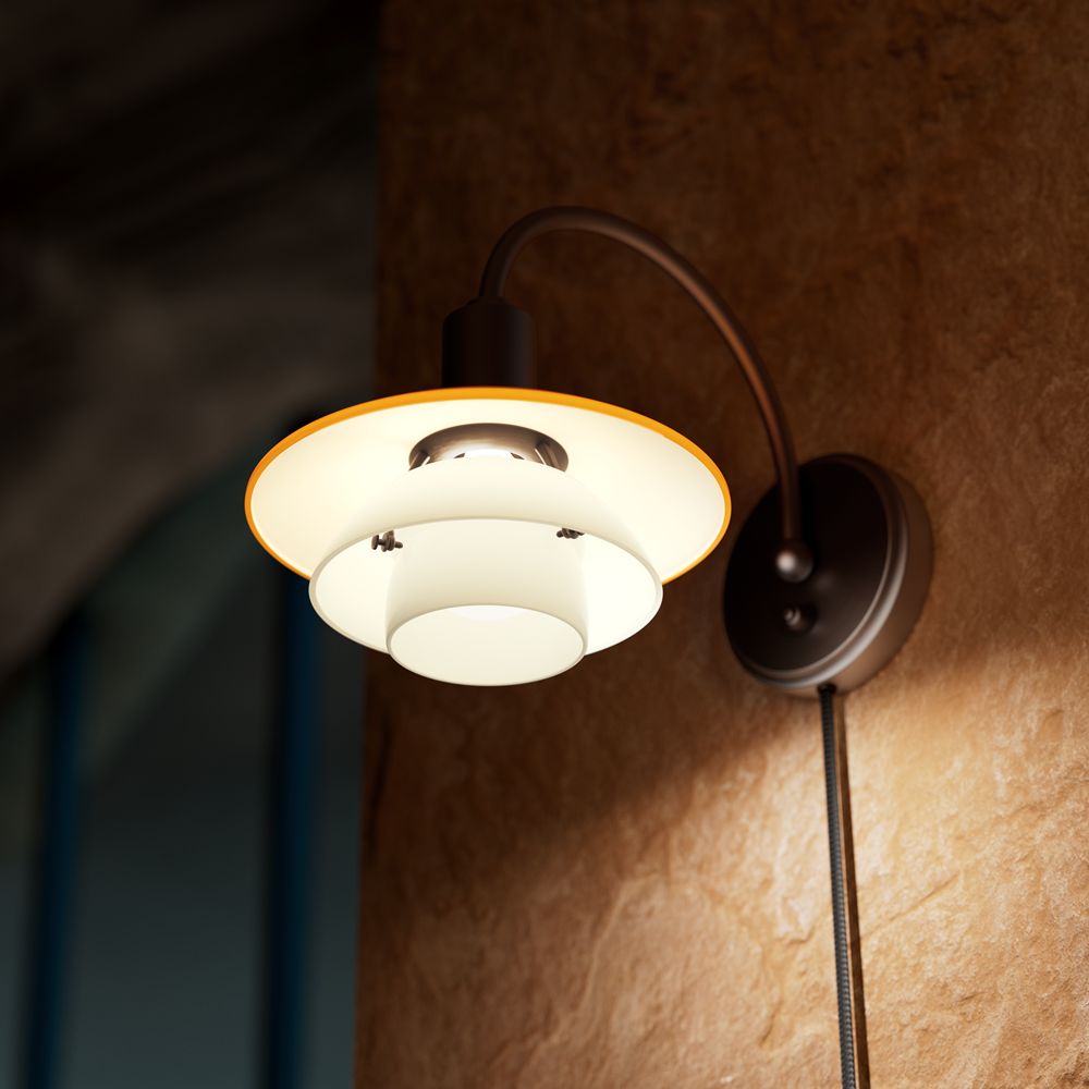 PH 2/2 Wall lamp Wandleuchte CENTENARY EDITION Amber/Opal White Louis Poulsen