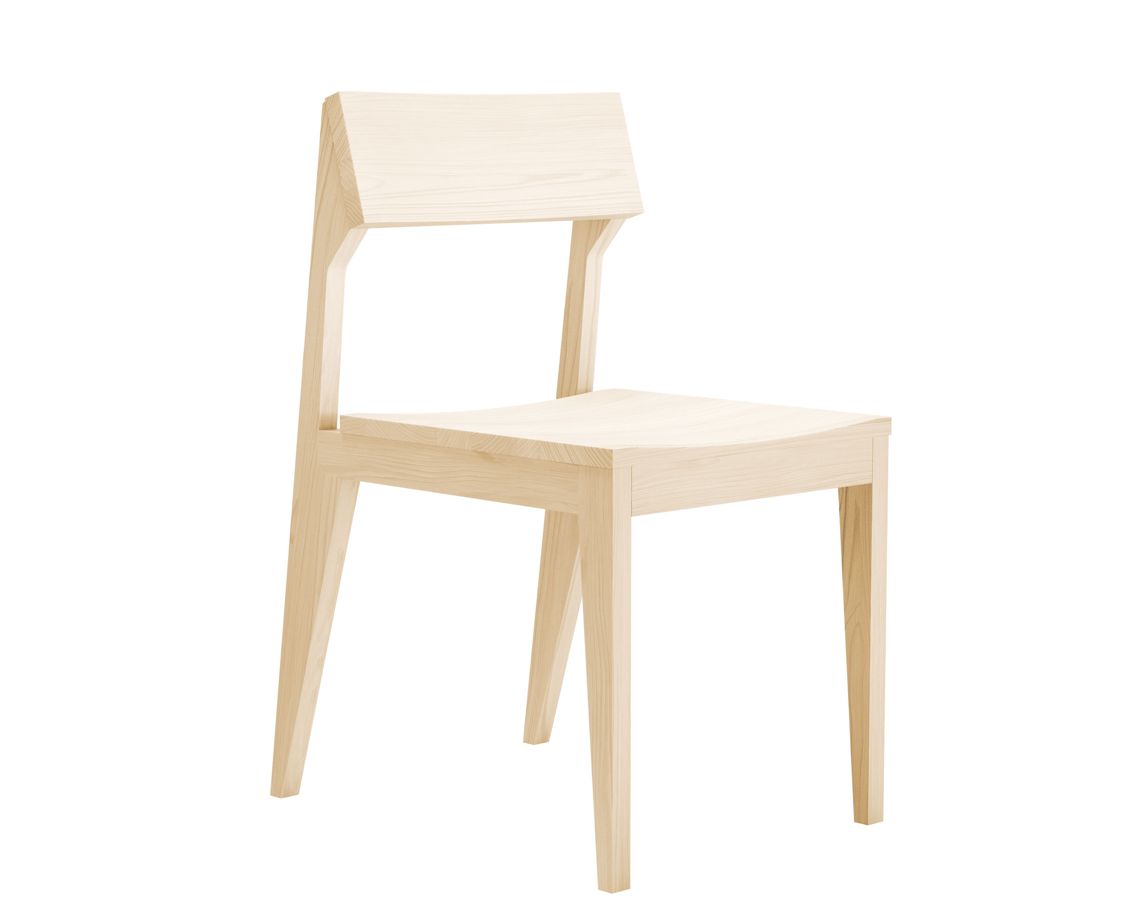 SCHULZ Stuhl OUT: Moderner Holzstuhl aus hellem Holz, ideal für Esszimmer und Wohnbereich.